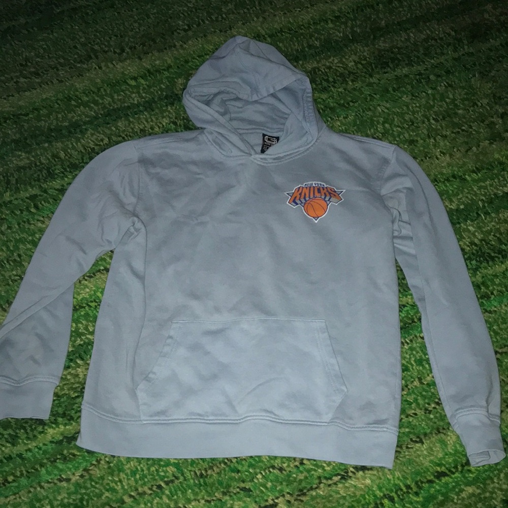 Ultra Game New York Knicks Pullover Hoodie Mens Small Blue Gray NBA Basketball